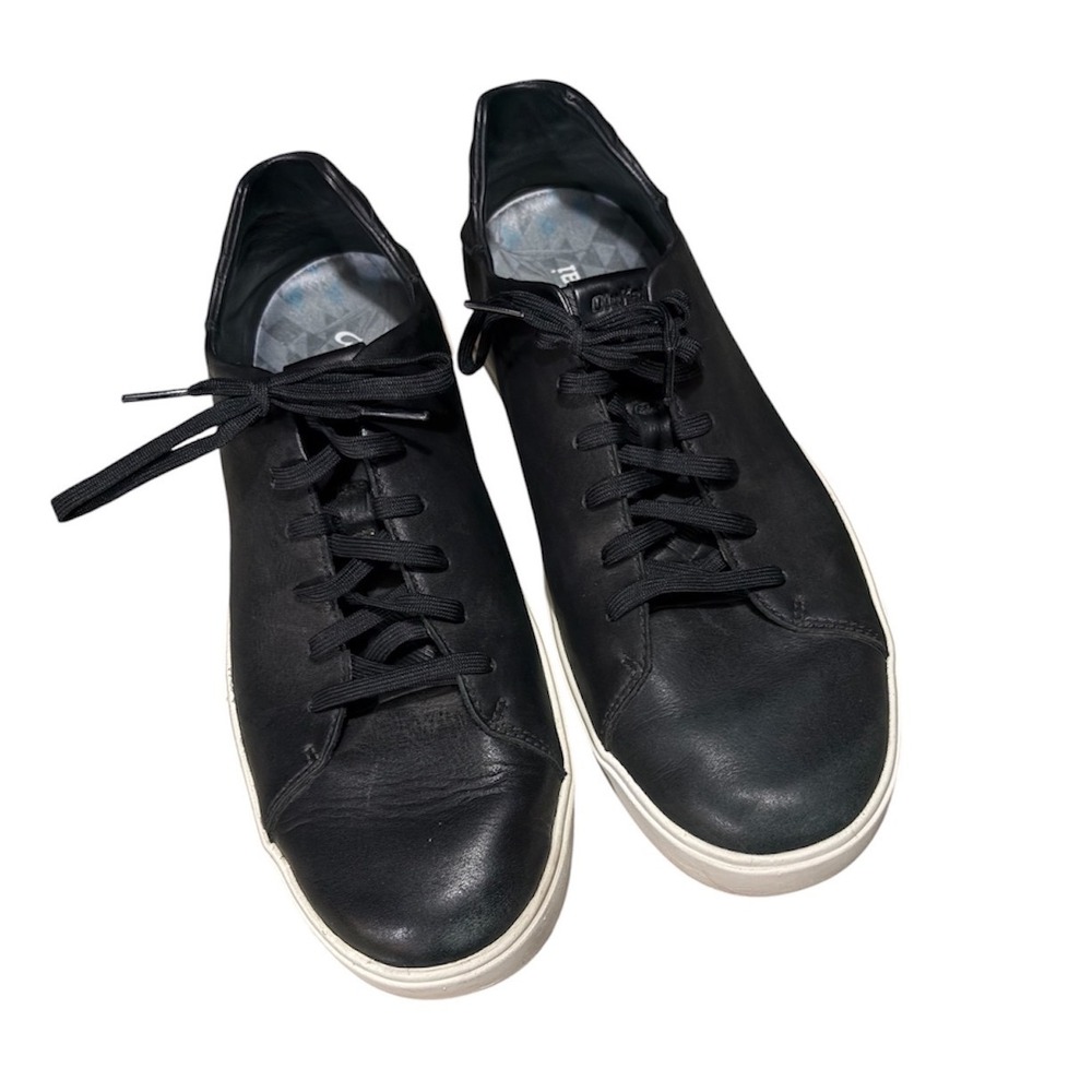 OluKai Lae'ahi Li 'Ili Sneakers Men 11.5 Black Leather EUC 10455-LRL